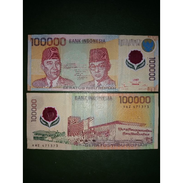 uang 100000 tahun 1997 france