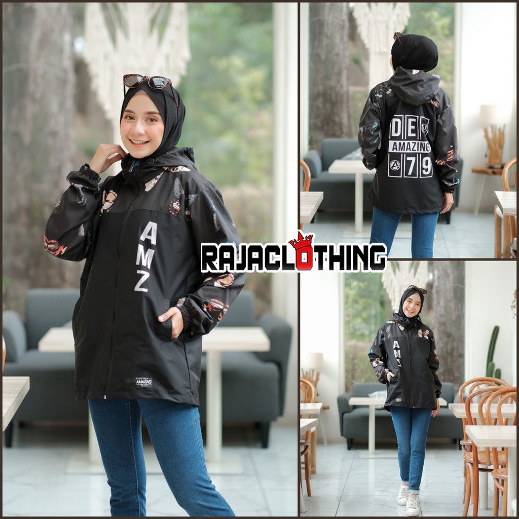 RCL - JAKET SEMI PARKA DE79 WANITA AMAZING TERBARU - JAKET SWEATER PARKA CEWEK DE79 L.XL