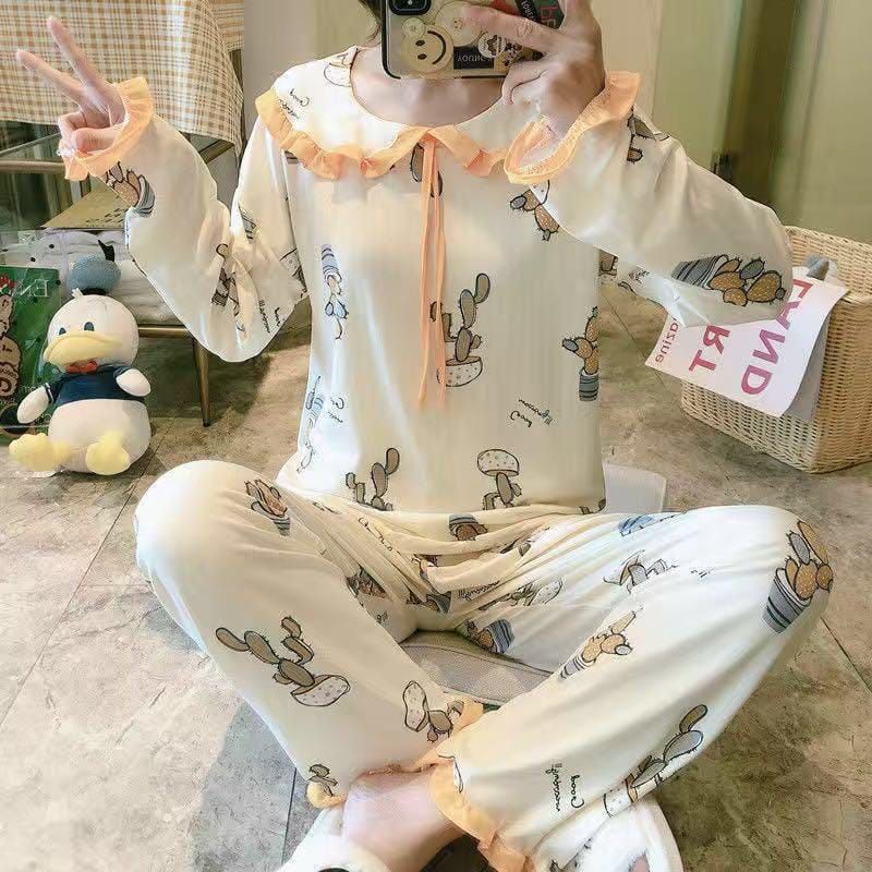 BAJU TIDUR WANITA DEWASA/PIYAMA RENDA PP/BAJU TIDUR IMPORT MURAH-Pp renda kuning