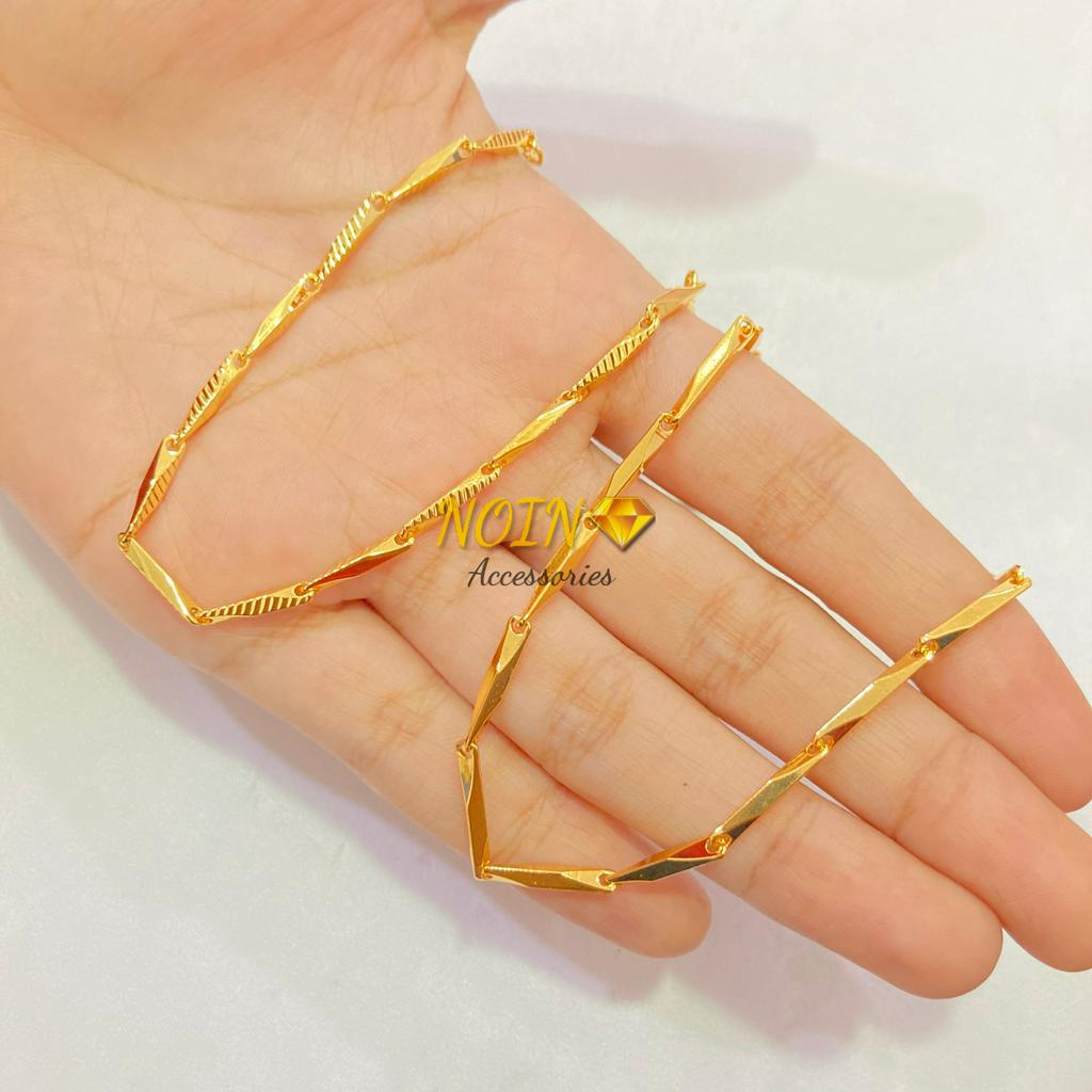 Gelang Tangan Model Balok Lapis Emas Aksesoris Fashion