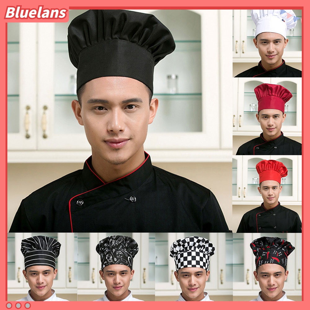 Bluelans Topi Koki Katering / Bakering / Koki Adjustable Stretch Untuk Pria