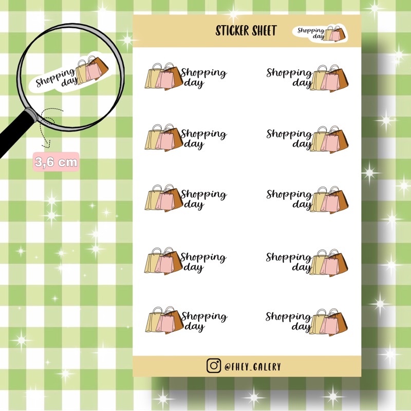 

DEC001 - Sticker Shopping day | Plannsticker