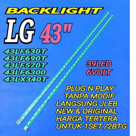 BL BACKLIGHT LED LG 43LF630 43LF630T 43LF690 43LF690T 39LED 6VOL