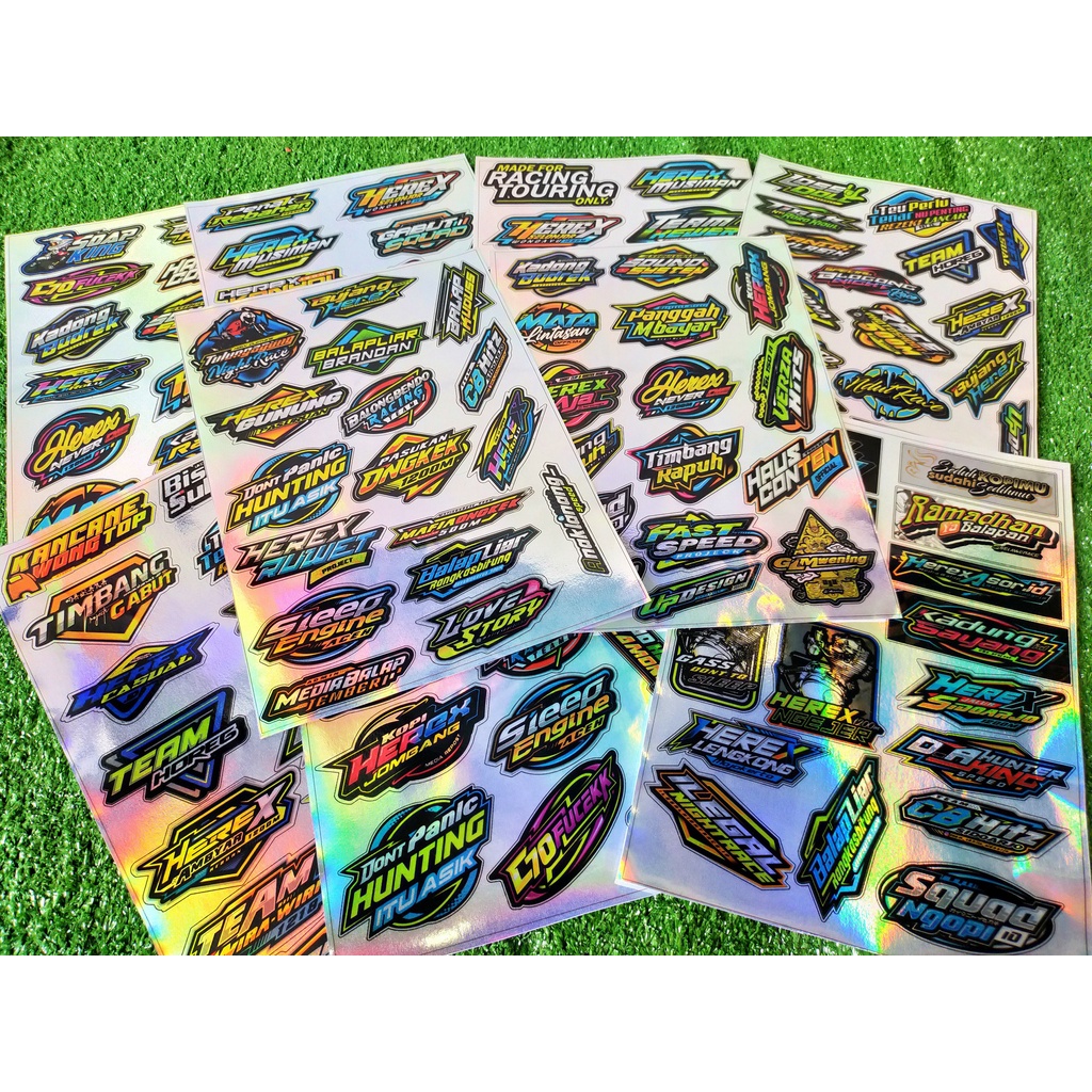 

Stiker Pack AESTHETIC Sponsor Herex Hologram 1set Isi Banyak Stiker Rcb Sss Brt Ohlins Dlln Murah Grosir JPT