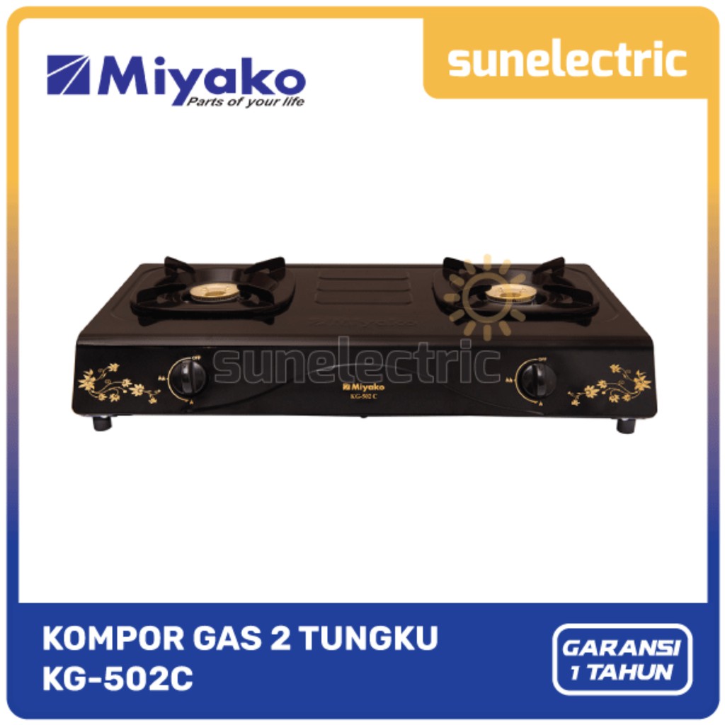 Miyako KG 502 C Kompor Gas 2 Tungku KG-502 C / KG 502C / KG502 C / KG502C / KG-502C