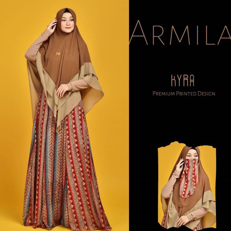 ARMILA / Kyra Set By Armila / set syari free niqob / syari elegant / syari brandid