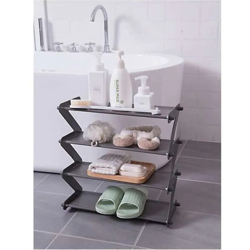 Rak Sepatu Zigzag minimalis / Rak sandal 4 Susun Shoes Rack Sandal Holder Rak sneaker Serbaguna Storage Rak sepatu portable - 4604