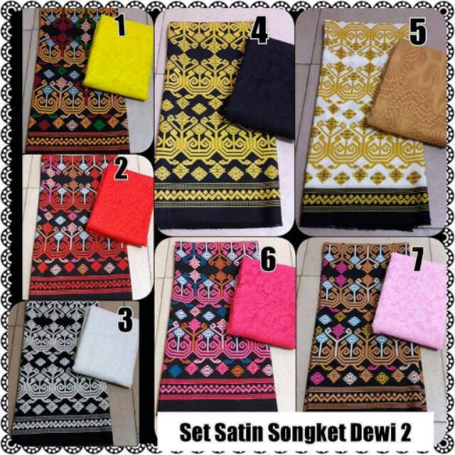 Satu set satin songket dewi