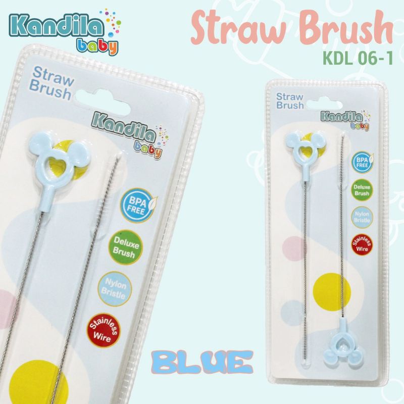 Kandila Baby Straw Brush Kandila Sikat Sedotan Botol Bayi Panjang KDL 06-1