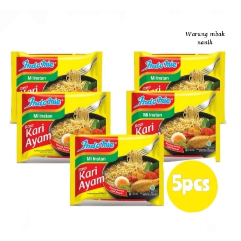 

Indomie Mie kari ayam 5bungkus