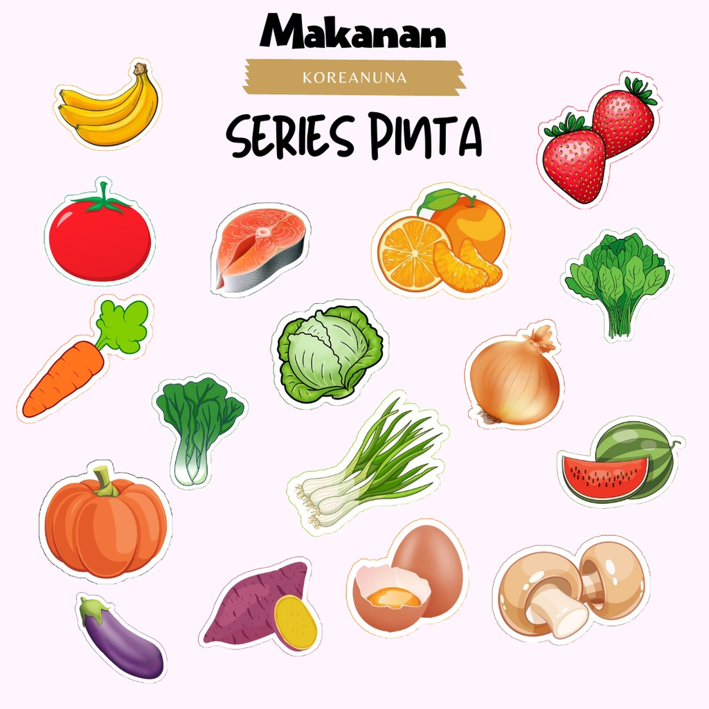 

Stiker Deco Jurnal Aesthetic Sticker Fresh Ingredients Dessert Fruit Snack Decorasi Hp Laptop Buku Harian Tema Makanan Buah Sayur Glossy Waterproof