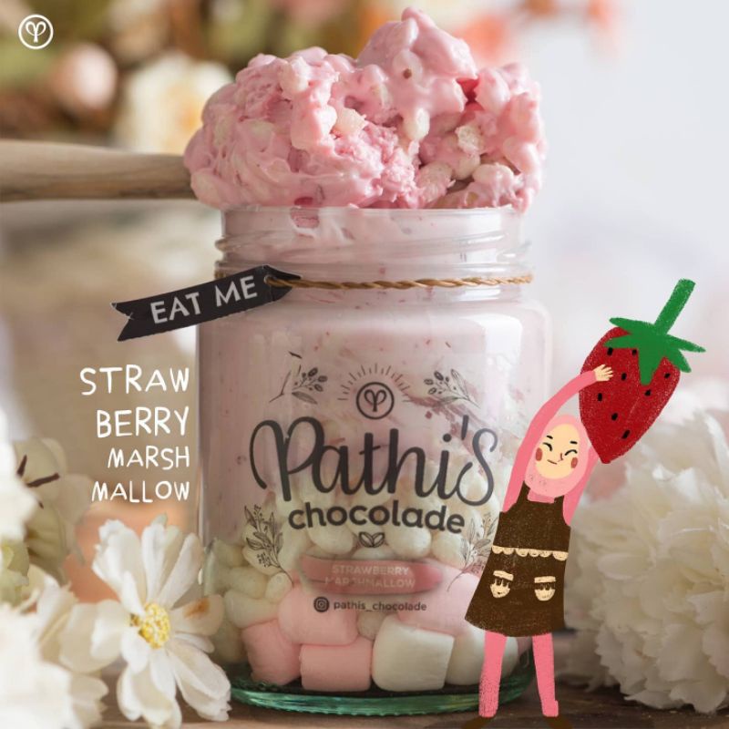 

STRAWBERRY MARSH - Pathi's Chocolade (Agen Resmi) 100% Halal/Lumer/DessertJar