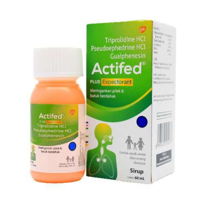 Jual ACTIFED PLUS EXPECTORANT SIRUP 60 ML ( HIJAU ) / OBAT BATUK