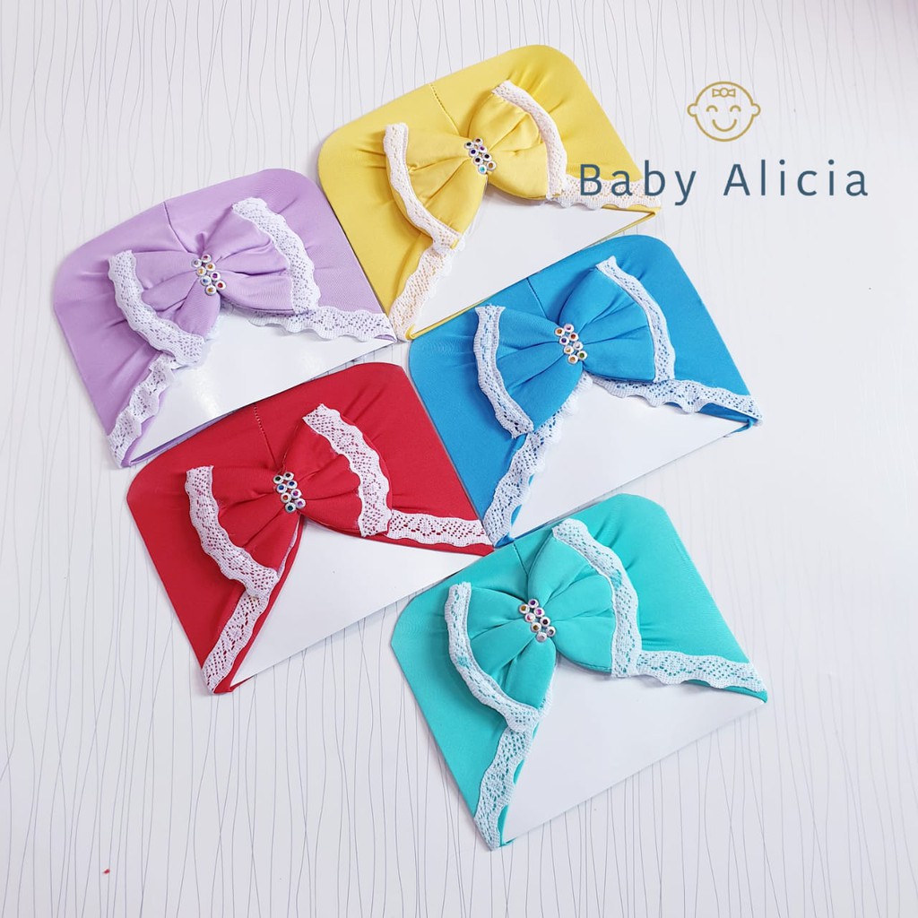 COD Bayar Ditempat Turban Bayi / Ciput Anak Baby Alicia