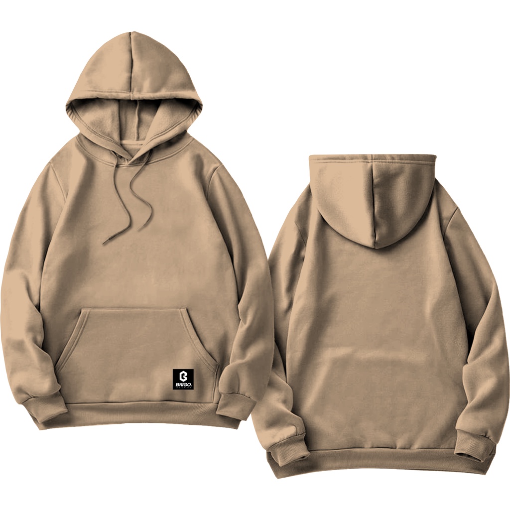 BRIGO Jumper Hoodie BASIC II Sweater Hoodie BRIGO Fleece Cotton II SIZE M-XXL (Pria &amp; Wanita) Free stiker&amp;Gantungan Kunci