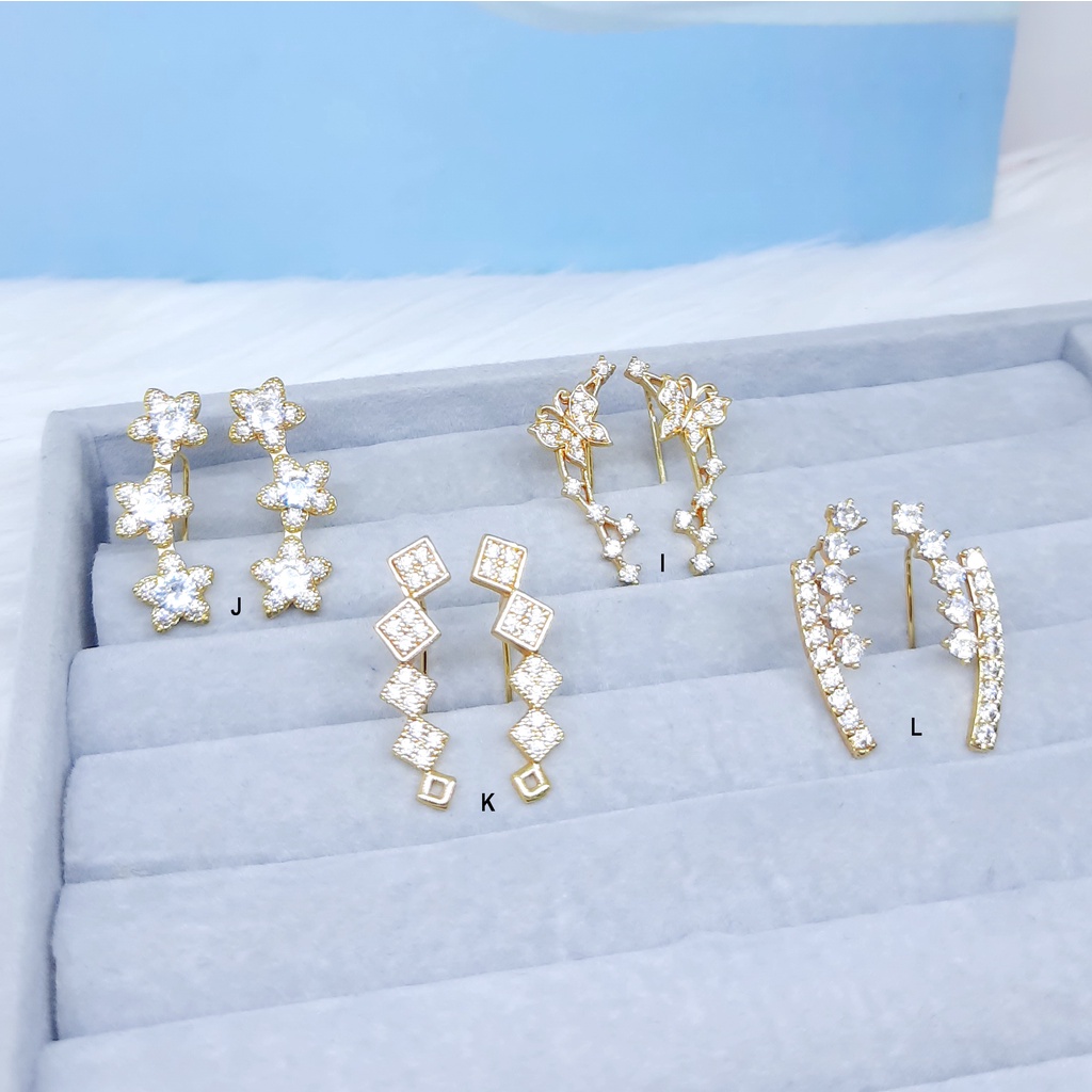 Anting Fashion Jalar Bunga Kupu - BE291