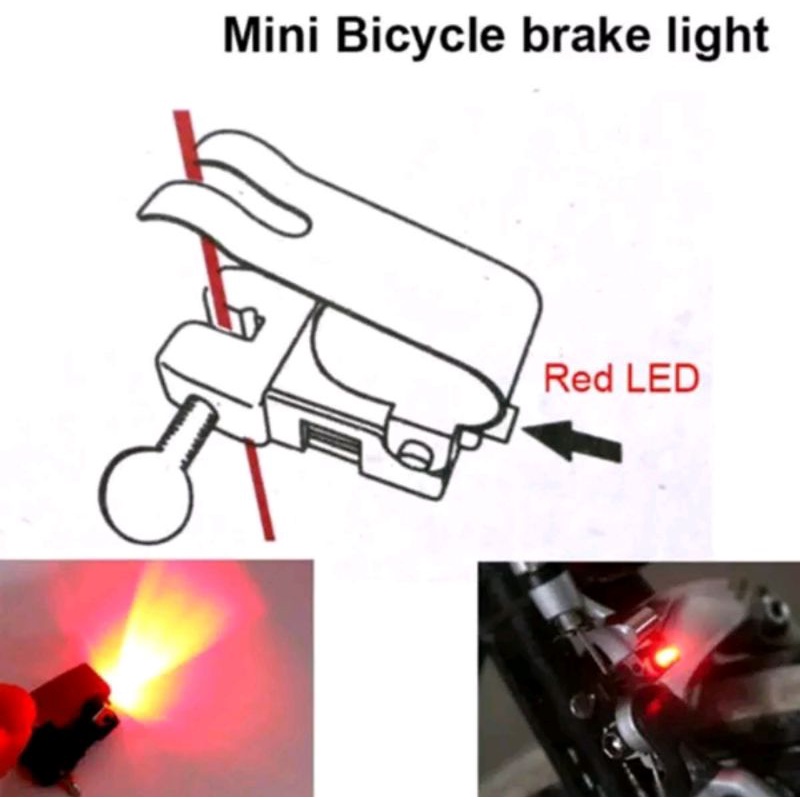 Lampu belakang Stop lampu brake sepeda bisa u brake v brake cable Lampu rem Sepeda