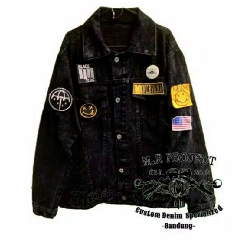 JAKET DENIM Keren / JAKET JEANS Pria Keren MURAH Kualitas Premium PATCH Sudah Terpasang (Bisa COD)-1