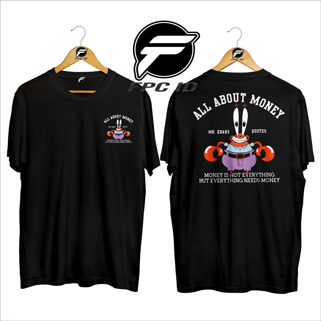 Kaos Distro Anime Tuan Crabs Cotton Combed 30s Premium