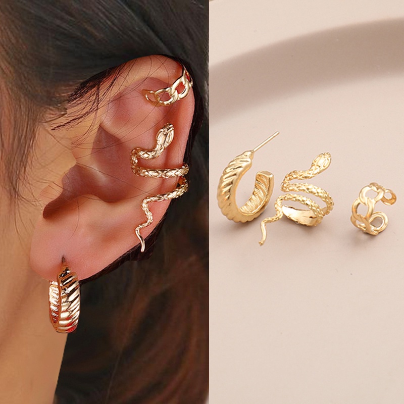 YEEZII Set Anting Stud Desain Kupu-Kupu Rumbai Kristal Mutiara Warna Emas Perak Untuk Aksesoris Wanita