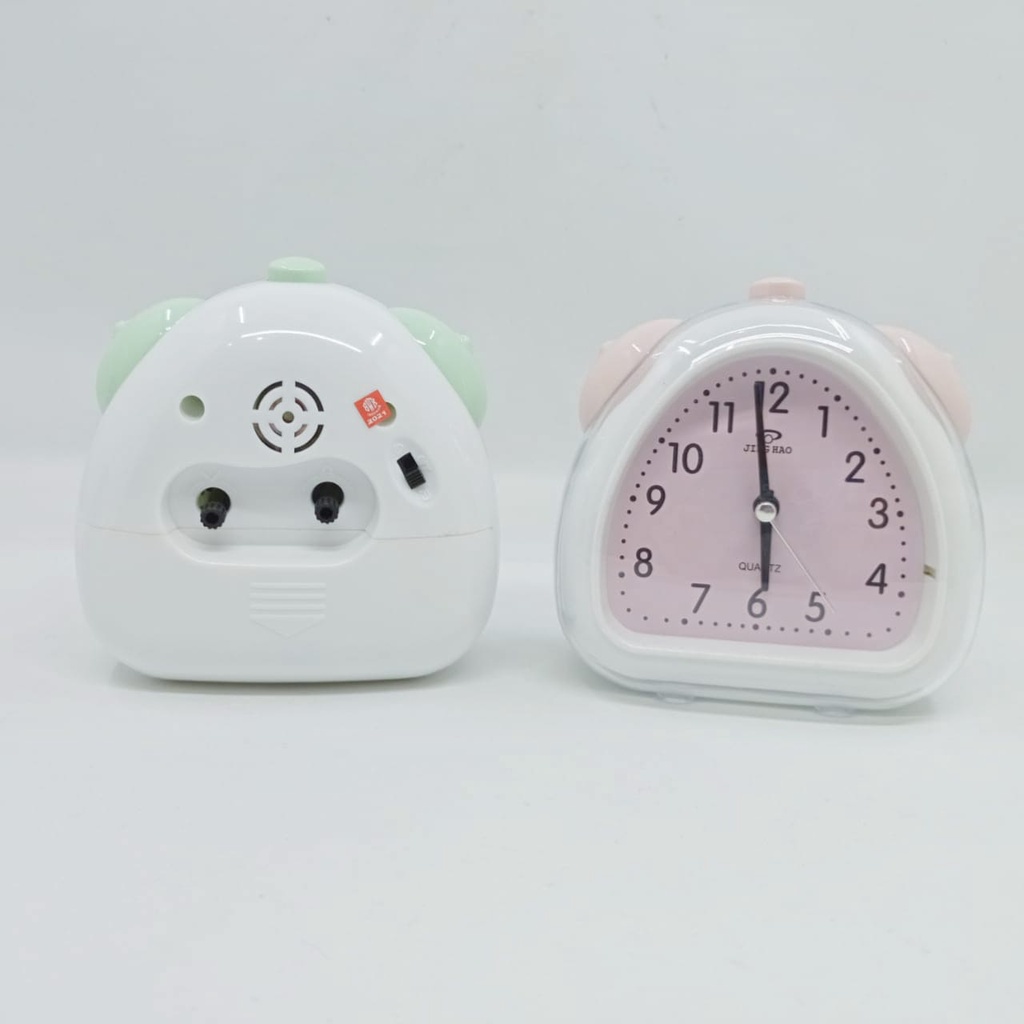 Jam Weker Beker / Jam Meja Alarm Model Segitiga Cute Suara Kenceng JH40