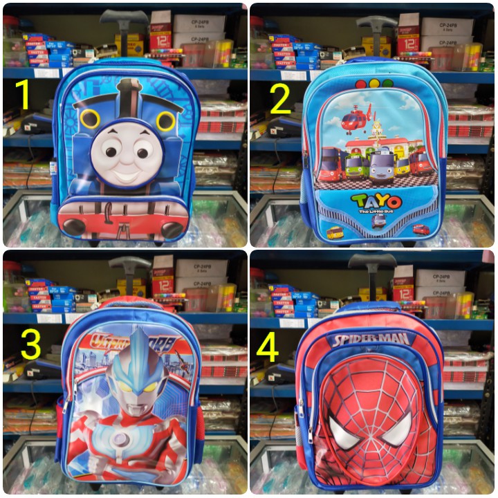 Tas sekolah troli anak SD Karakter Cowok