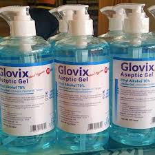 Handsenitizer Antiseptic Alcohol Based GLOVIX GEL 500ml Murah