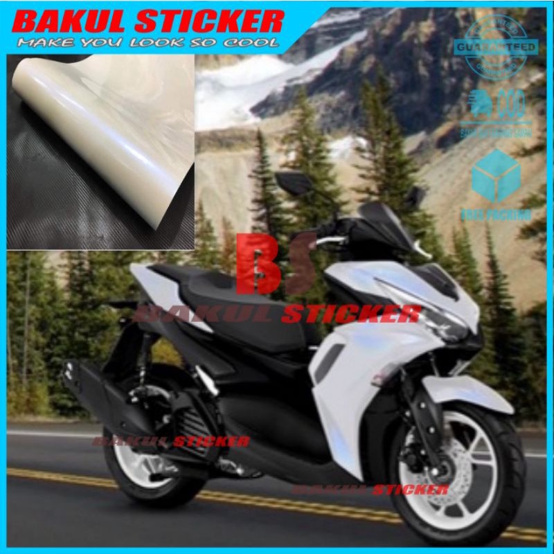 Skotlet Putih Mutiara Skotlet Motor Putih Glossy Kilap