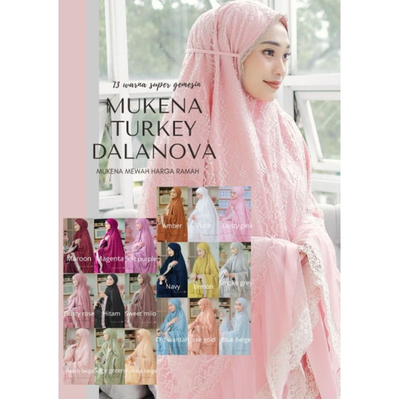 READY STOCK MUKENA TURKEY DALANOVA ORIGINAL DALANOVA