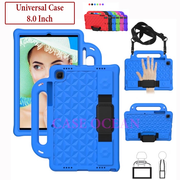 Oase Oapad 8 Inch Softcase Soft Case Casing Anak Kids Cover Hand Strap Tangan Armor Kuat Banting Fre