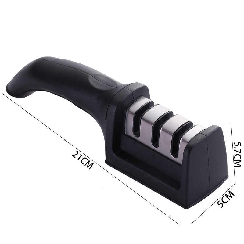 Alat Pengasah Pisau Knif Sharpener/Triple Head Alat Pengasah Pisau Gunting Tajam Manual Murah