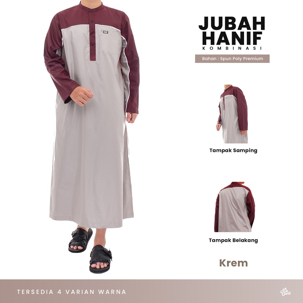 Jubah Pria Gamis Pria Hanif Kombinasi Arab Big Size Jumbo XXL XXXL 2XL 3XL Jubah Pria / Gamis pria / Jubah Gamis Laki Gamis Pria Dewasa Fashion Muslim Pria Arab Pakistan