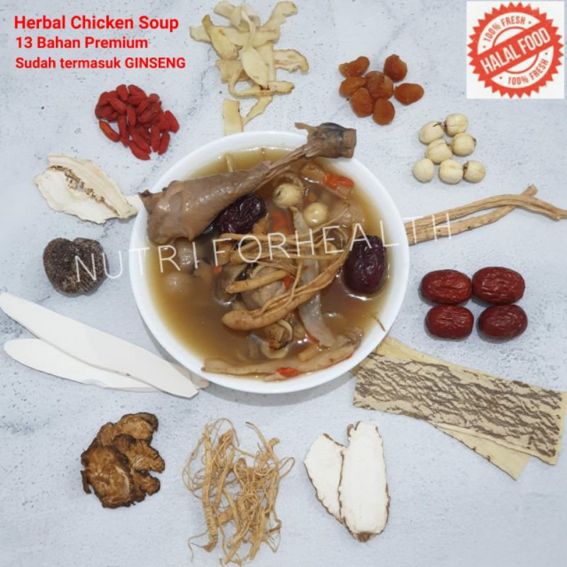 Soup Tim Ayam Obat Halal Tidak Pahit 13 Bahan Premium Termasuk Ginseng Herbal Chicken Soup Shopee Indonesia