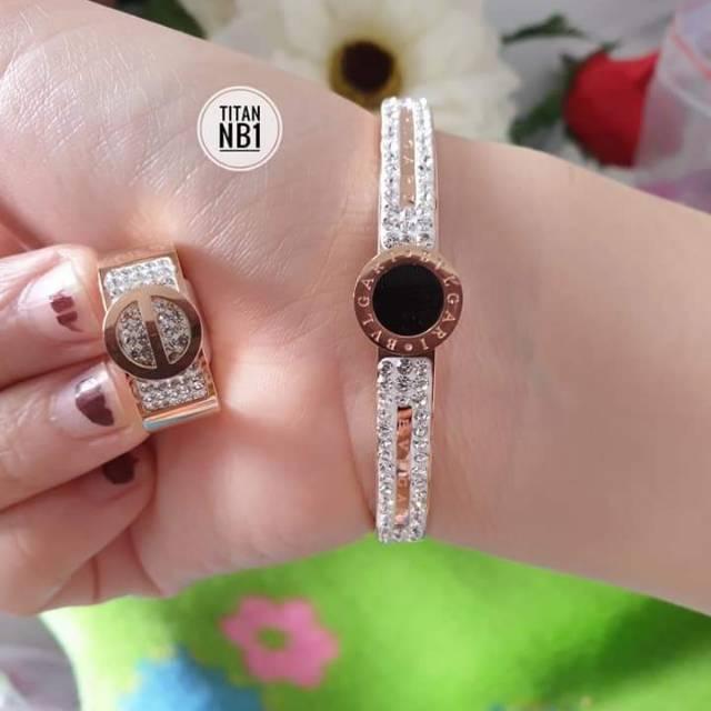 SET GELANG DAN CINCIN TITANIUM