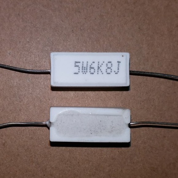 RESISTOR KAPUR 6K8 5WATT / 6k8 ohm 5 watt / 6.8K ohm kualitas bagus
