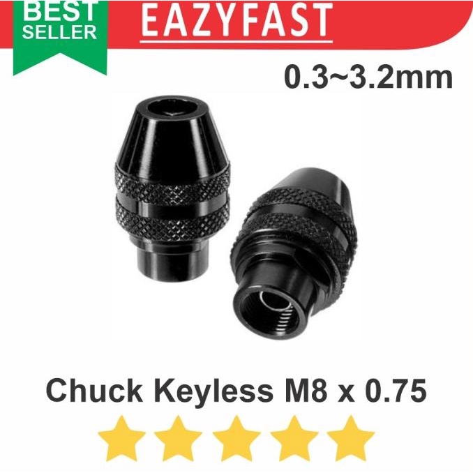 Multi Chuck M8 Keyless Tanpa Collet Mini Grinding Bor Dremel Grinder efst90 Berkualitas