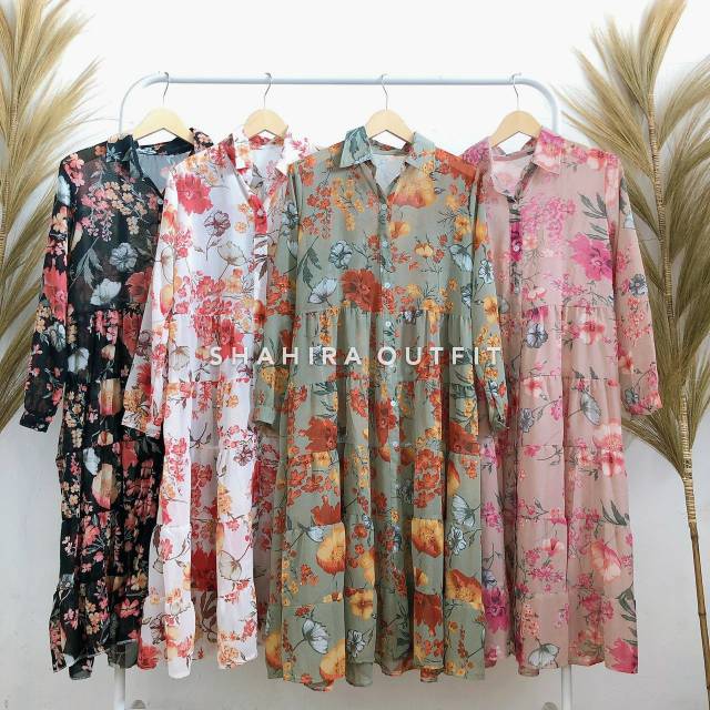 Nagita Long Tunik Dress Bangkok Zaraa Import Termurah