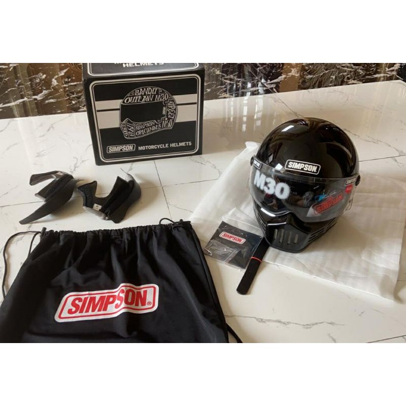 Helm Simpson Bandit M30 Outlaw Helmet Original Termurah