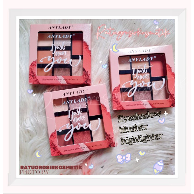 PROMO!!!EYESHADOW BLUSHER &amp; HIGHLIGHTER I JUST ADORE YOU ANYLADY NO.820/GLAMOUR NO.821/BEAUTIFUL NO.980