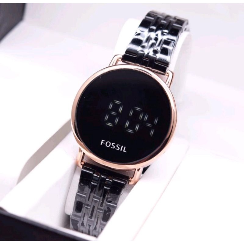 Jam Tangan Stainless Digital Pria Wanita Trendy Casual