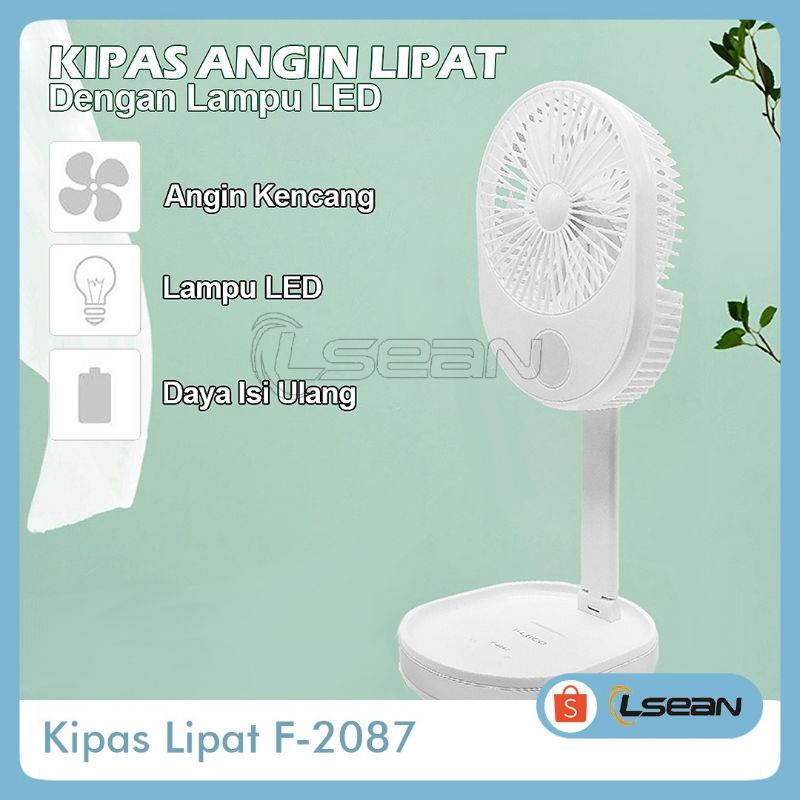 KIPAS LIPAT + LAMPU BELAJAR LED RECHARGEABLE