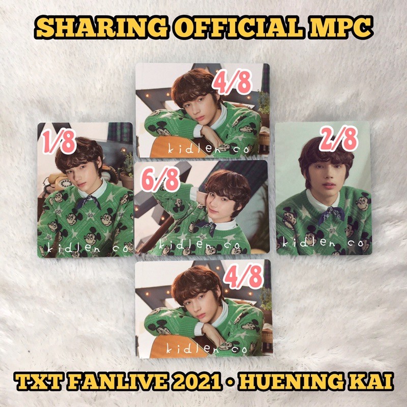 OFFICIAL MPC TXT FANLIVE 2021 / Yeonjun Soobin Beomgyu Taehyun Hueningkai Mini Special Photocard 1/8 2/8 3/8 4/8 5/8 6/8 7/8 8/8