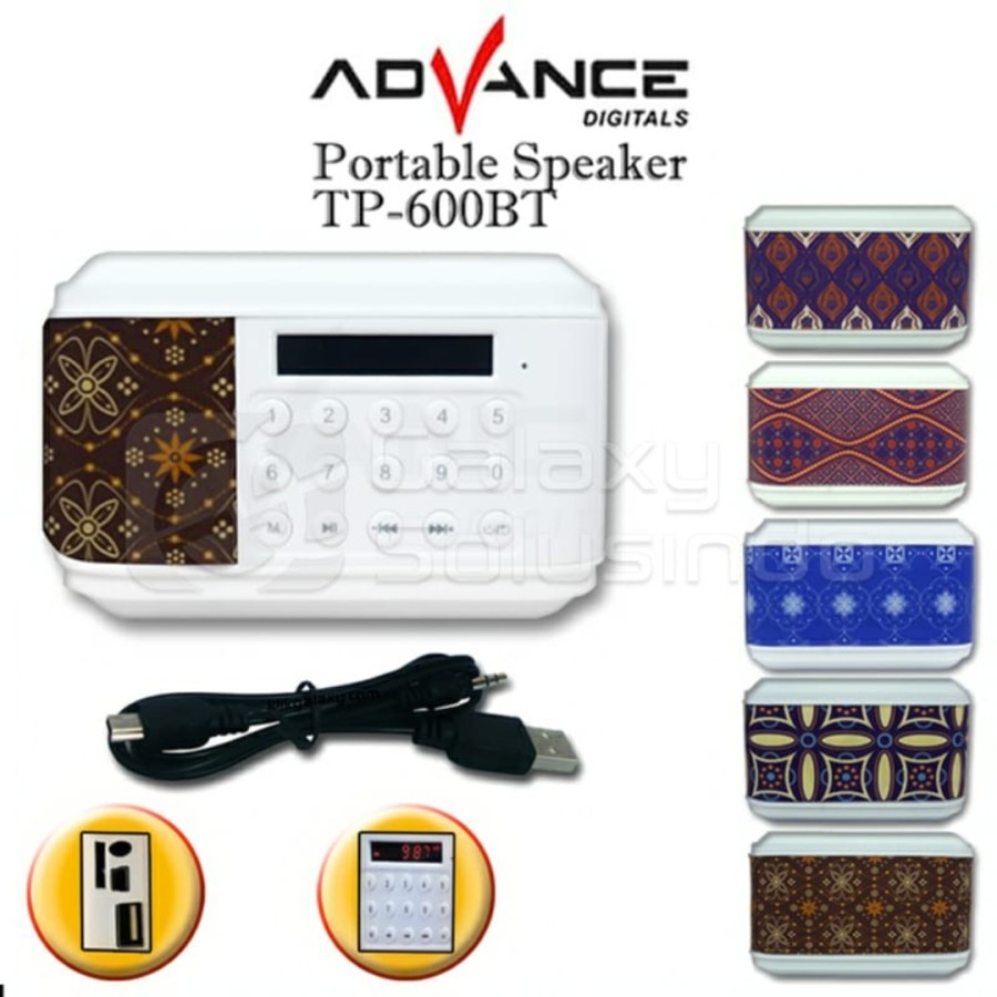 Speaker Al Quran Murotal TP600BT Batik 30Juz &amp; Terjemahan