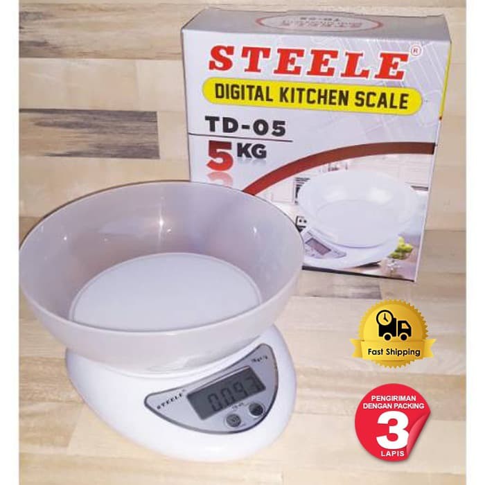 Steele TD-05 Timbangan Kue Dapur Digital Mangkok Electronic Kitchen Scale