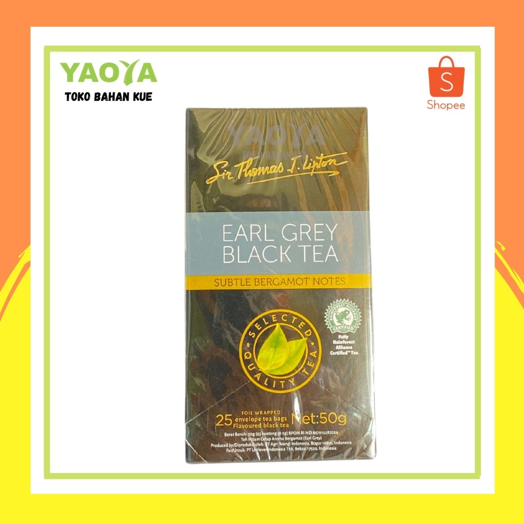 LIPTON TEA BAG EARL GREY BLACK TEA 25's