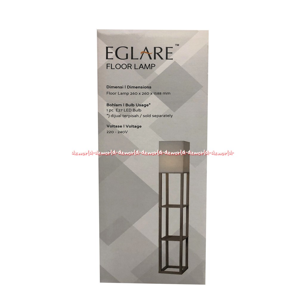 Eglare Floor Lamp Lampu Pojok Kayu Lampu Dengan Tempat Panjangan