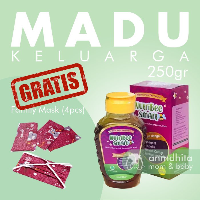 [Free 4pcs Masker] NUTRIBEES Madu Anak Multi Vitamin Omega 3 Anak BPOM