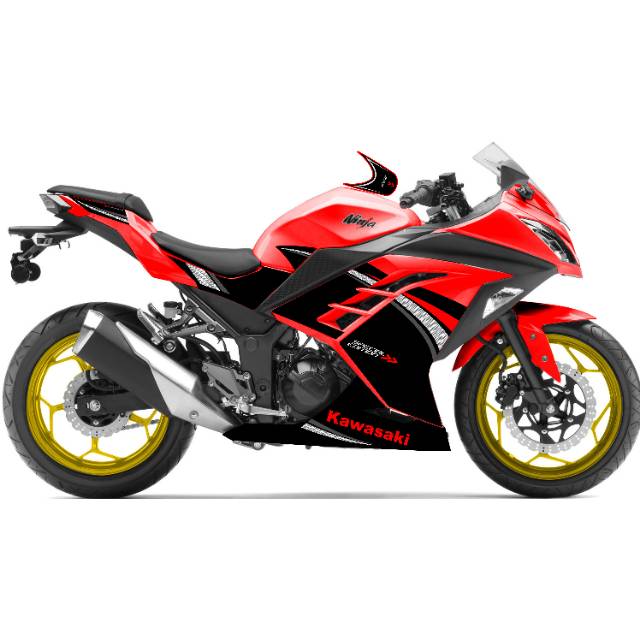 Striping ninja 250fi merah