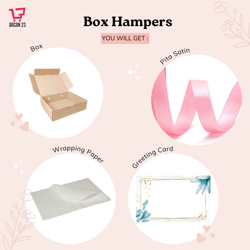 Box Parsel ( u. 30cmx25cmx10cm ) ( u.25cmx25cmx8cm ) / Box Hampers / Gift / Hadiah Anniversary / Hampers Ultah / Hampers Wisuda