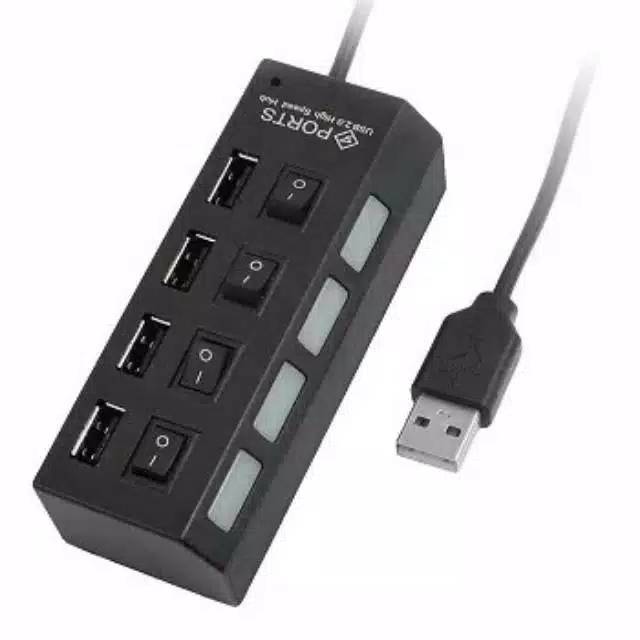 USB Hub 4 Port Saklar ON-OFF Murah